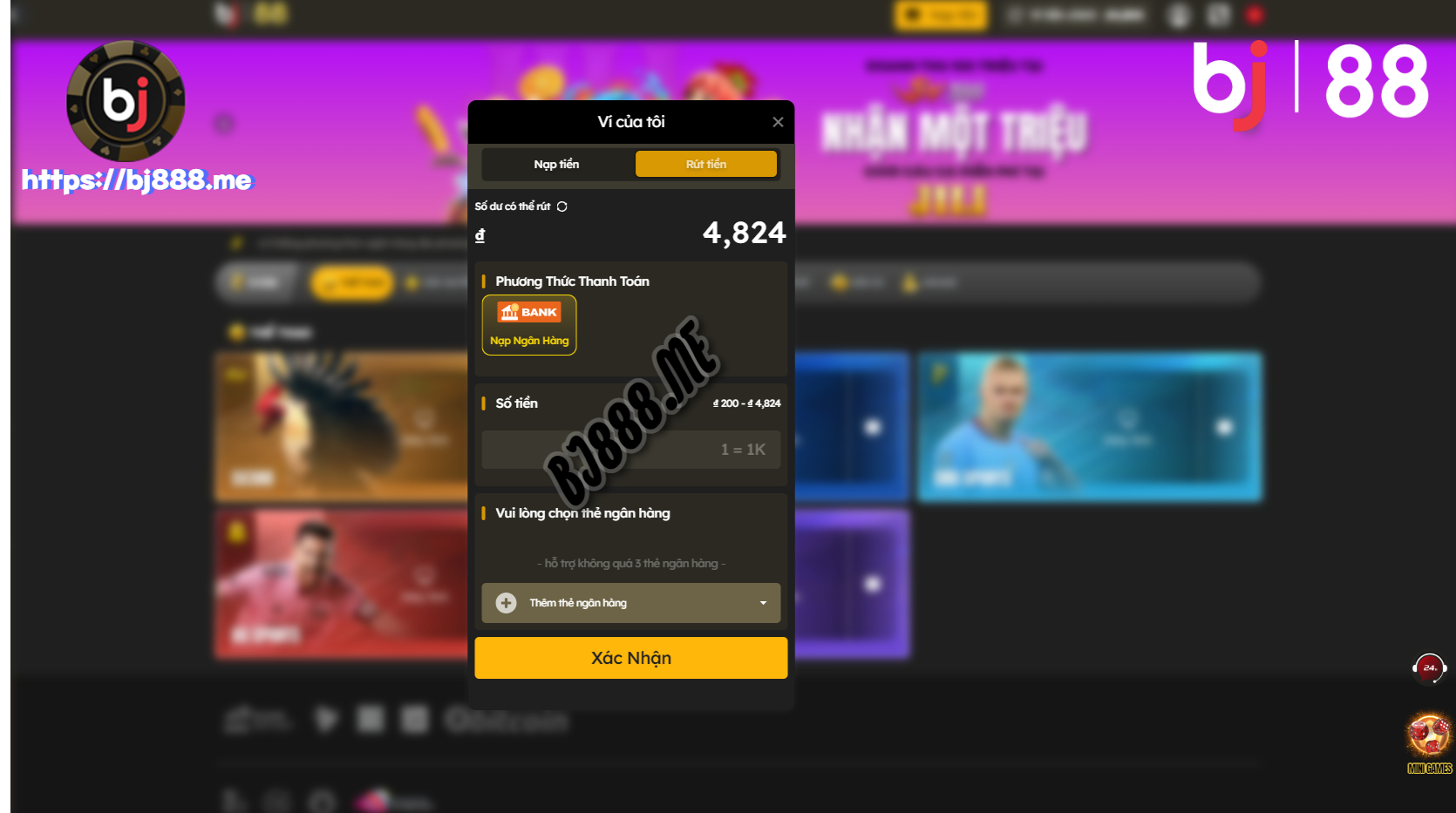 RÚT TIỀN TẠI BJ88